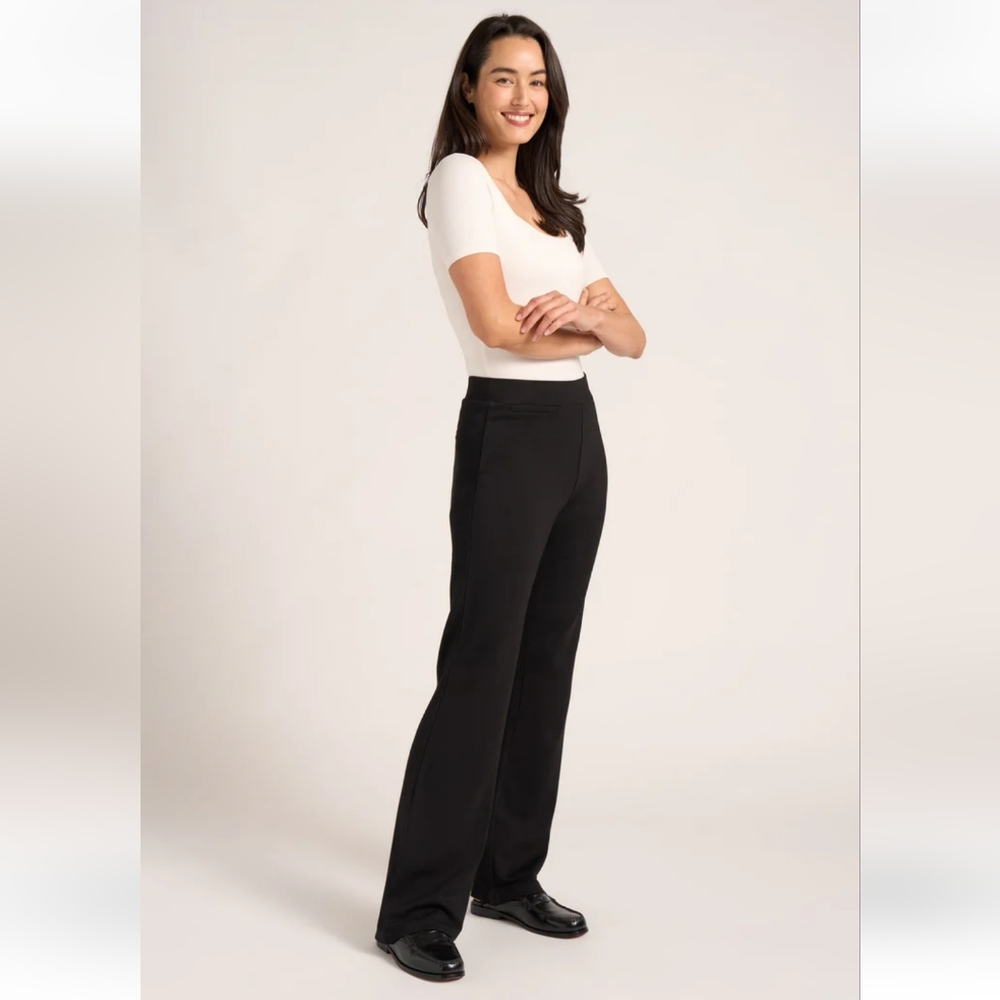 Matty M | Black Knit Ponte Pants